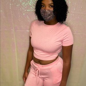 Crop Top & Stacked Leggings Set